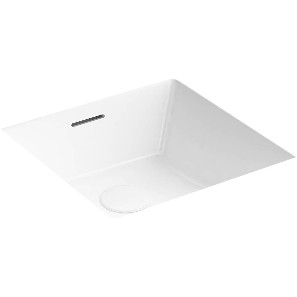 Brazn 16-1/4'' square undermount bathroom sink