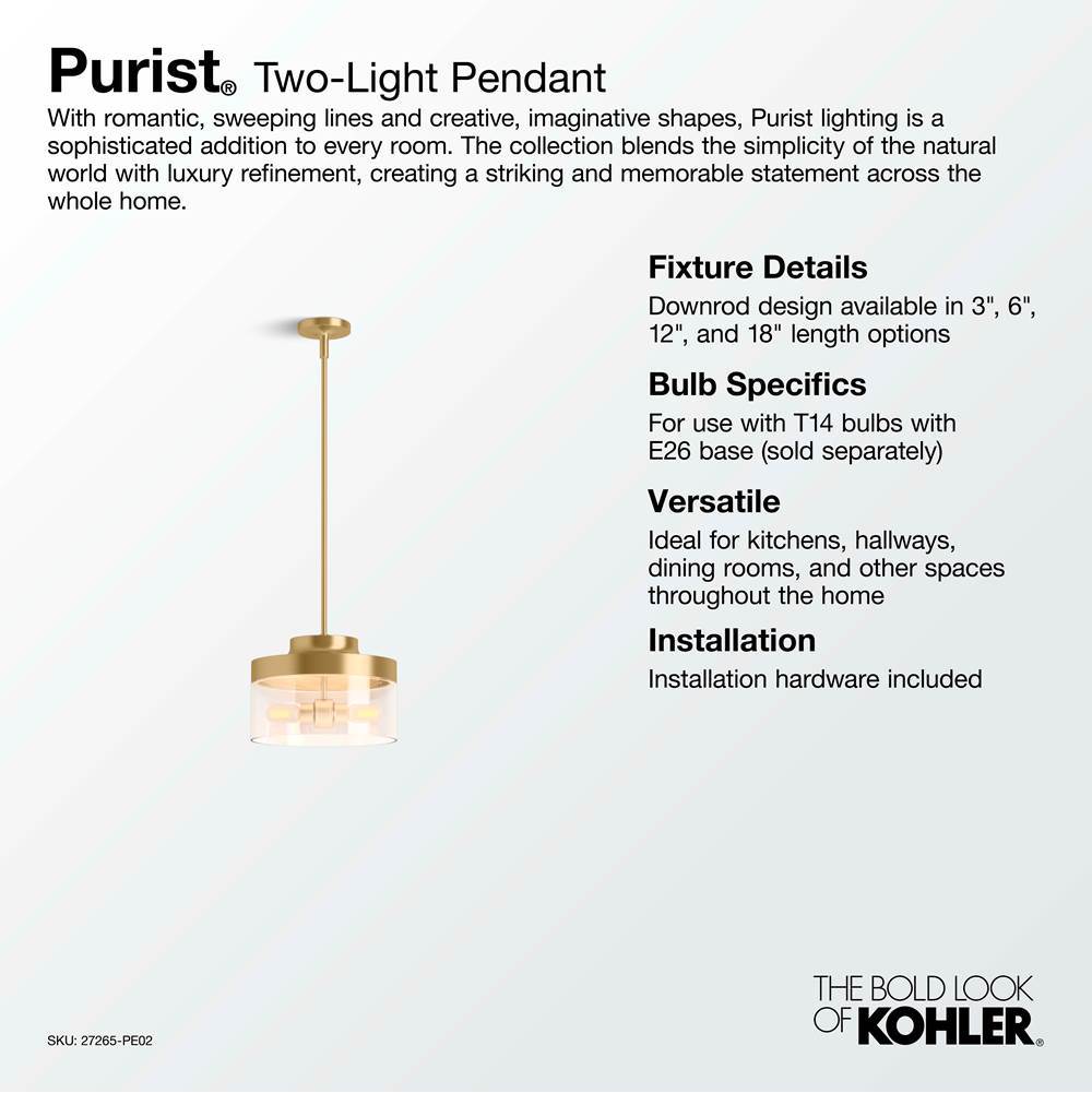 Purist 12-1/2'' pendant