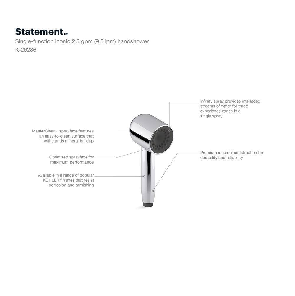 Statement Iconic single-function handshower, 2.5 gpm