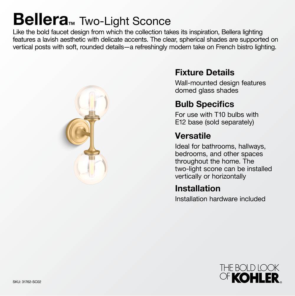 BelleraE Two-light sconce