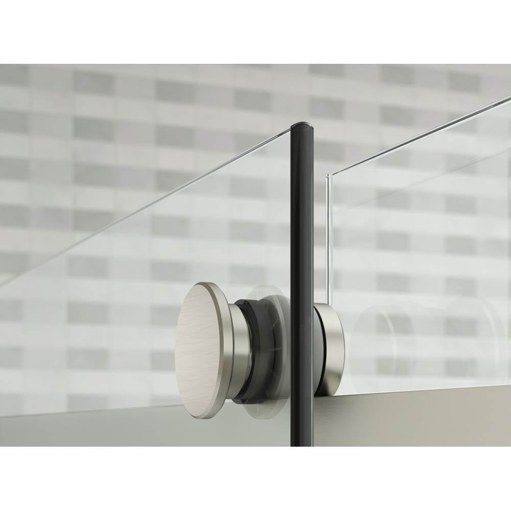 Levity Plus 81-5/8'' H sliding shower door with 3/8''-thick glass