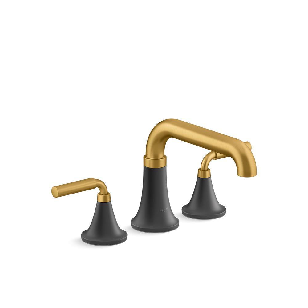 Kohler - ToneE Deck-mount bath faucet trim - Matte Black with Brushed Moderne Brass
