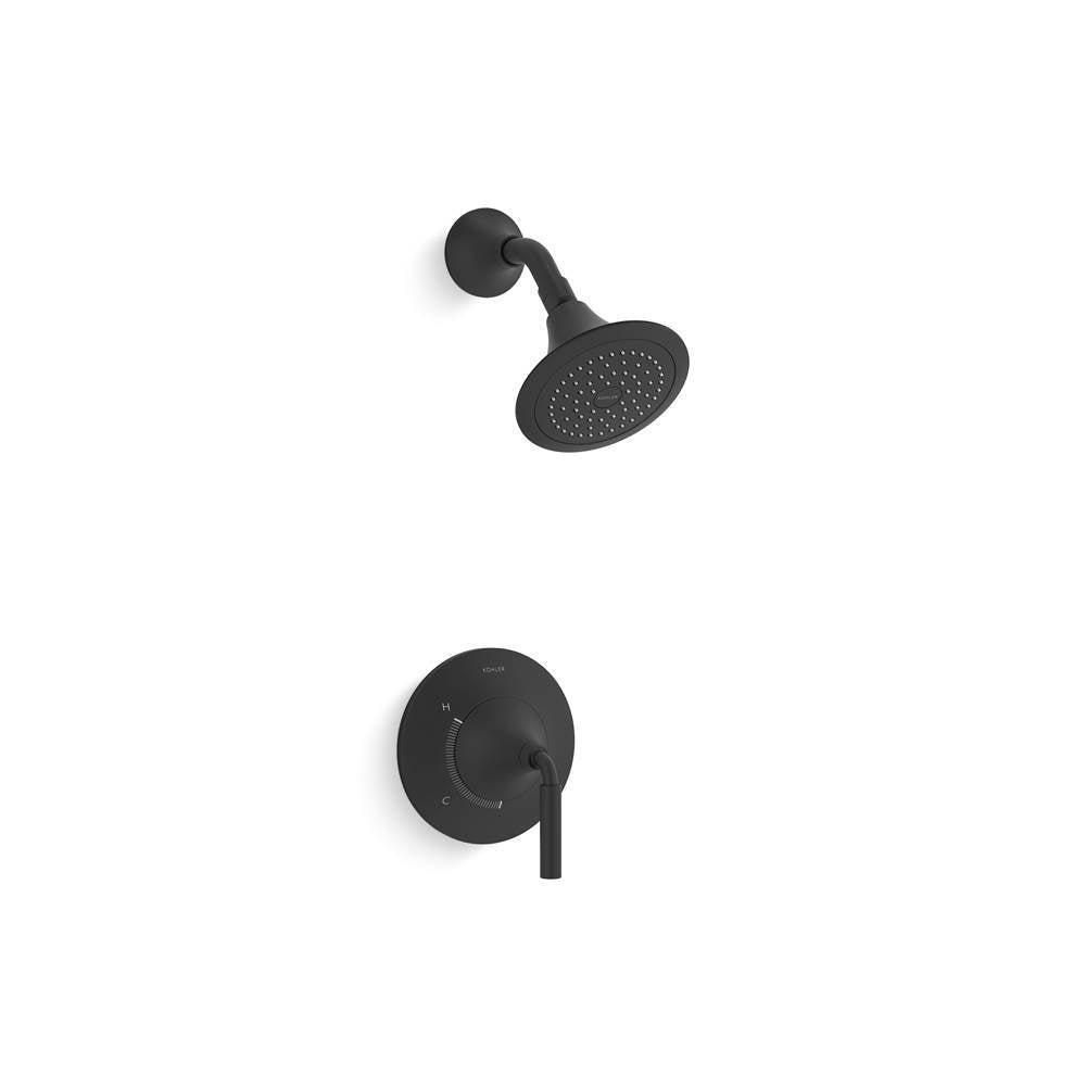 Kohler - ToneE Rite-Temp shower trim kit, 2.5 gpm - Matte Black