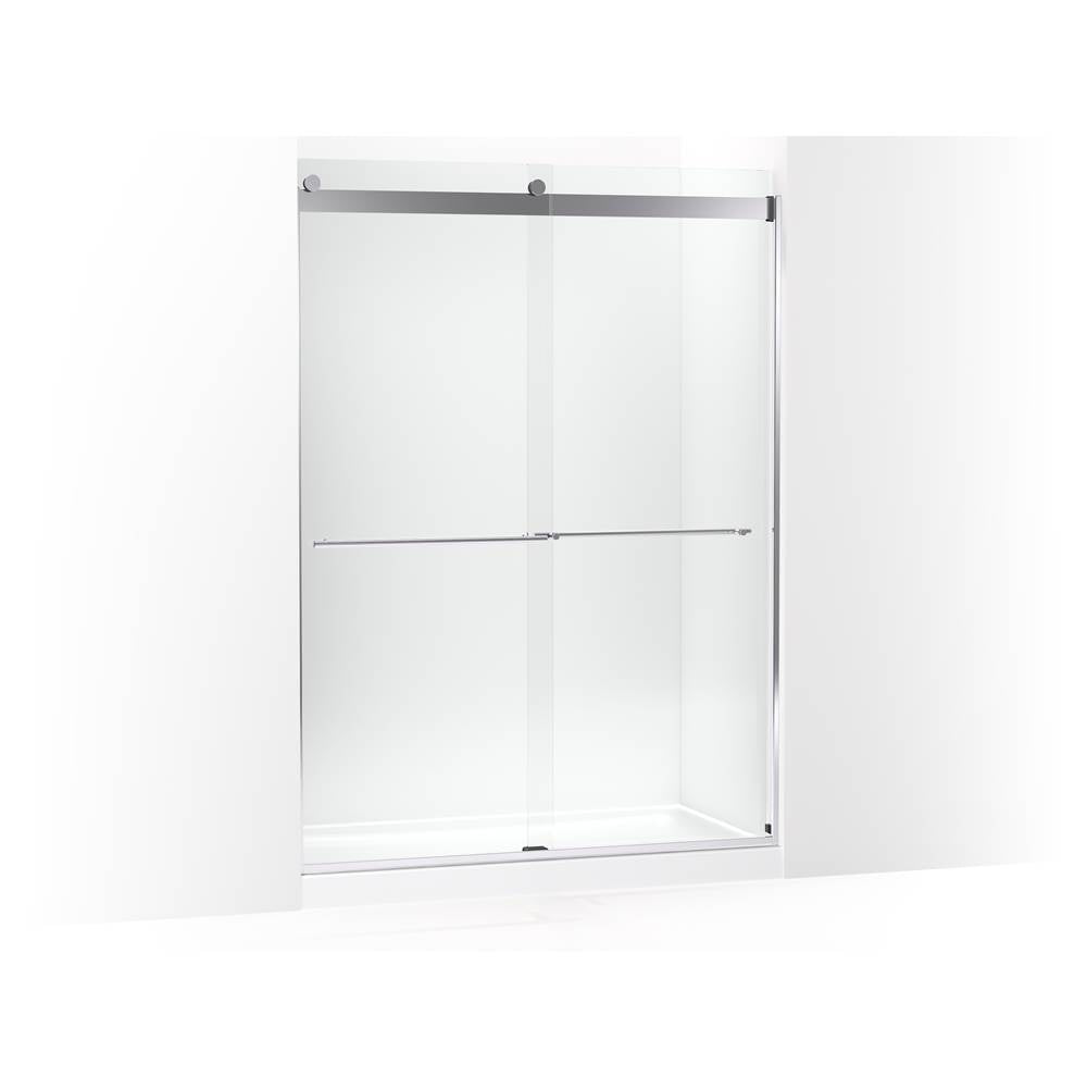 Kohler - Levity Plus 81-5/8'' H sliding shower door with 3/8''-thick glass - Bright Polished Silver