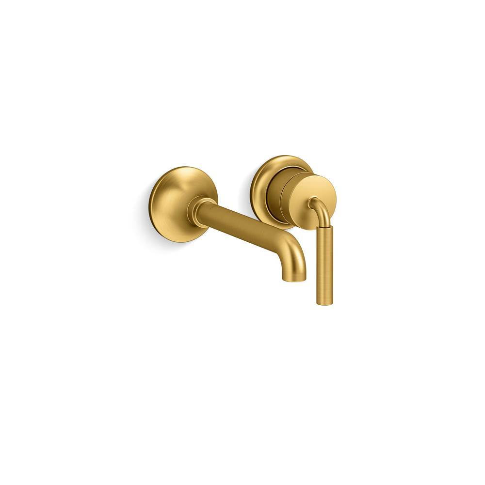 Kohler - ToneE Wall-mount single-handle bathroom sink faucet, 1.2 gpm - Vibrant Brushed Moderne Brass