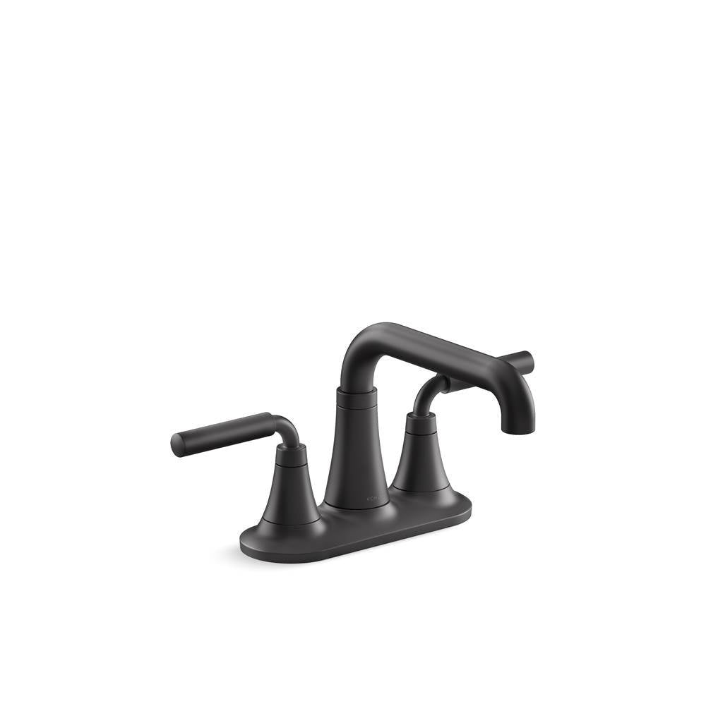 Kohler - ToneE Centerset bathroom sink faucet, 1.2 gpm - Matte Black