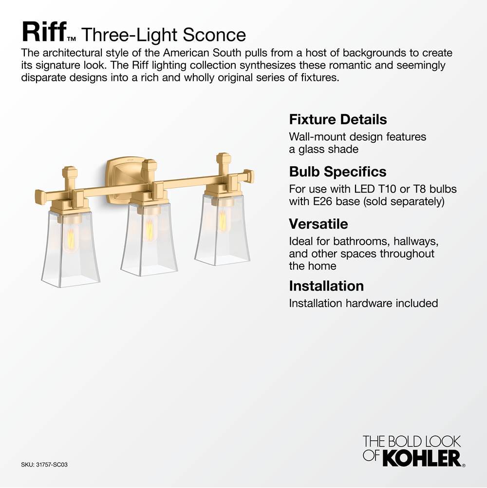 Riff Three-light sconce