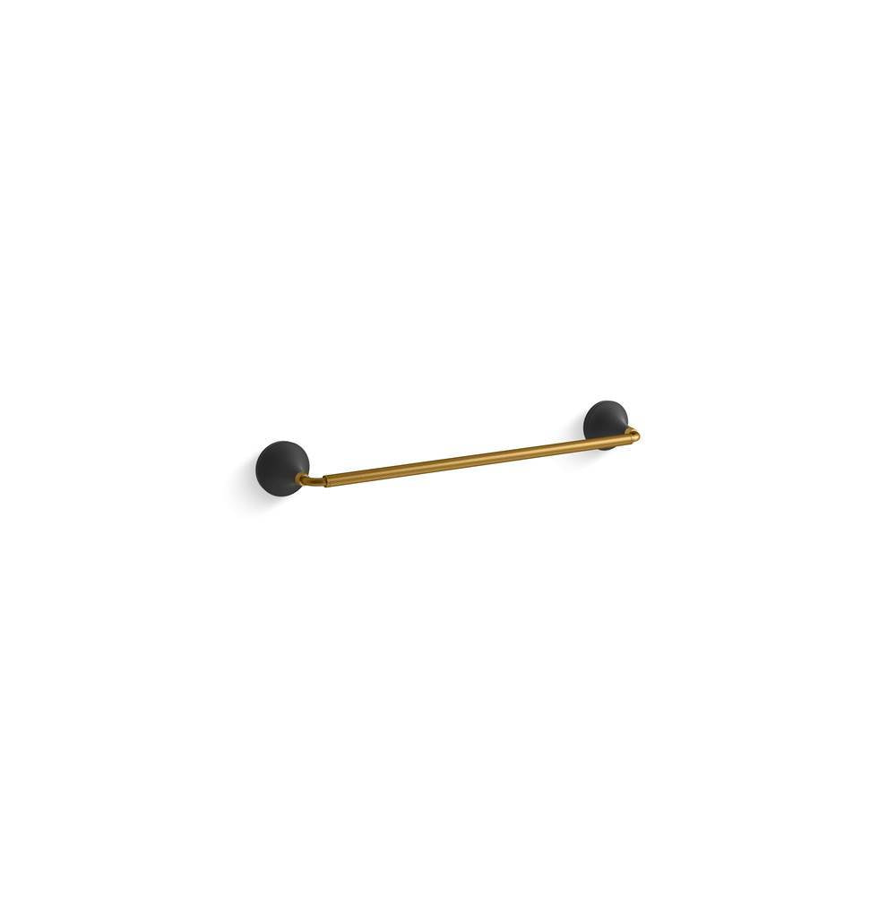 Kohler - ToneE 18'' towel bar - Matte Black with Brushed Moderne Brass