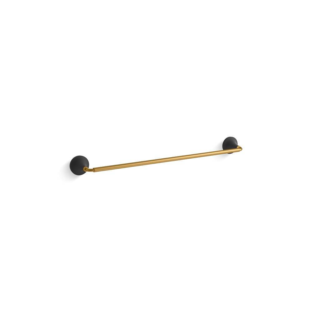 Kohler - ToneE 24'' towel bar - Matte Black with Brushed Moderne Brass