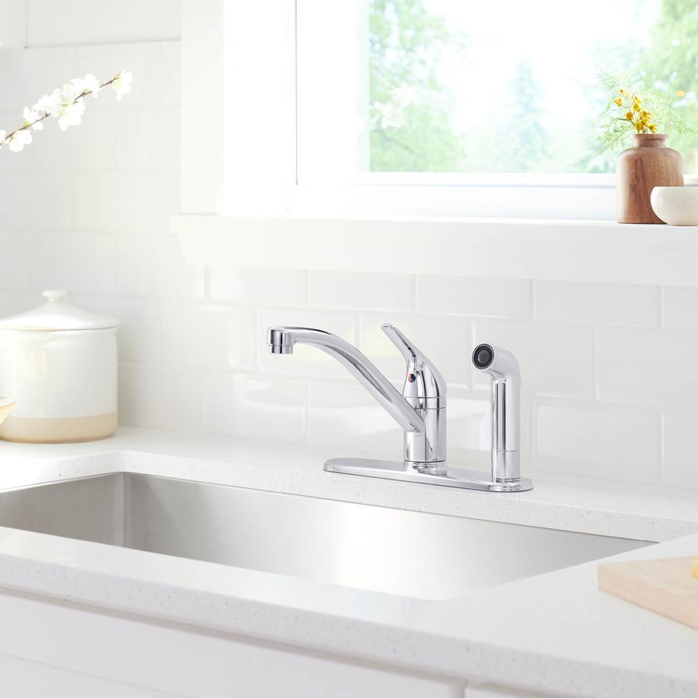 Jolt Single-handle kitchen sink faucet with side sprayer