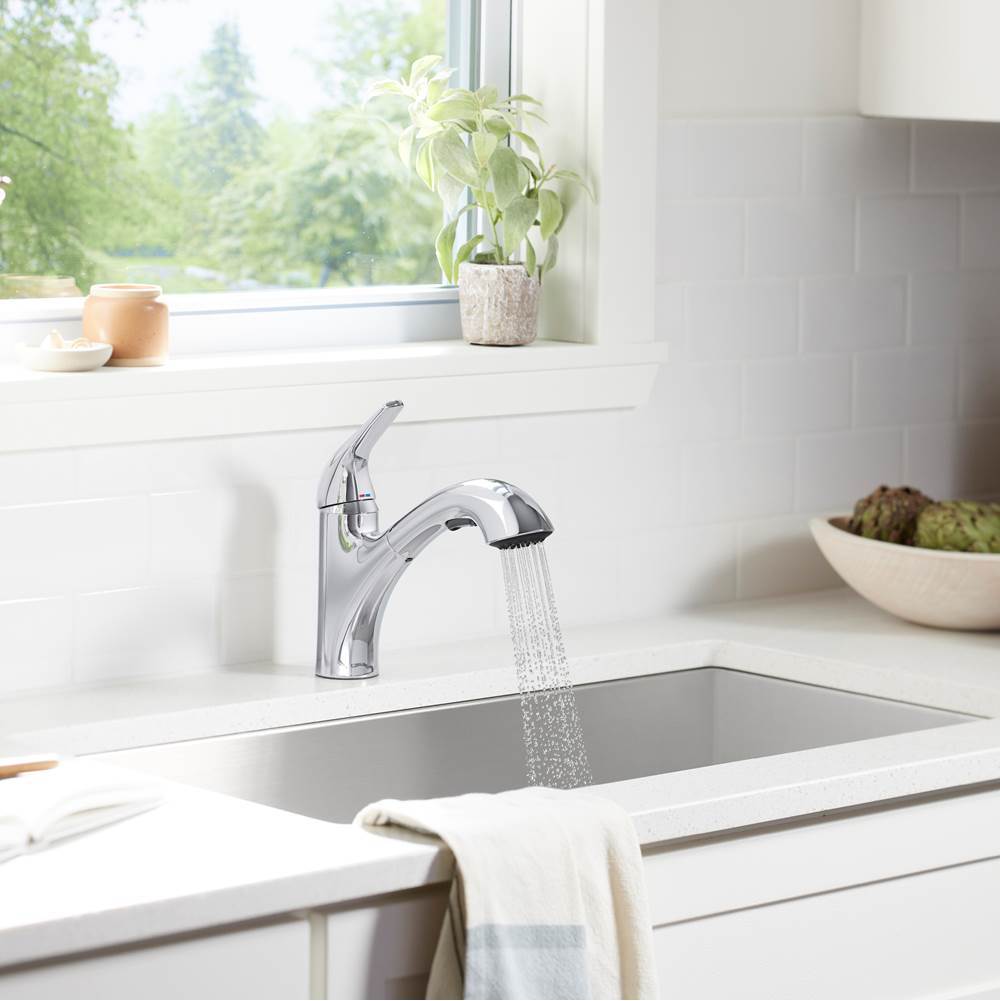 Jolt Pull-out kitchen sink faucet with two-function sprayhead