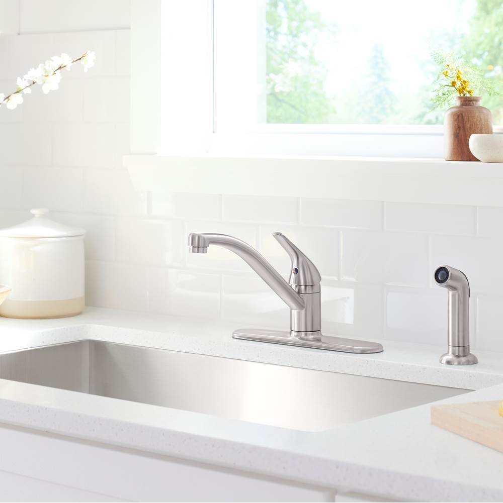 Jolt Single-handle kitchen sink faucet with side sprayer