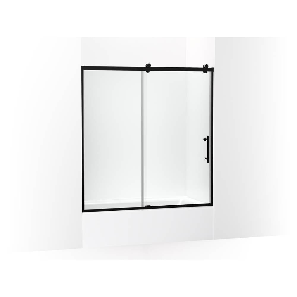 Kohler - Rely 62-1/2'' H sliding bath door with 3/8''-thick glass - Matte Black