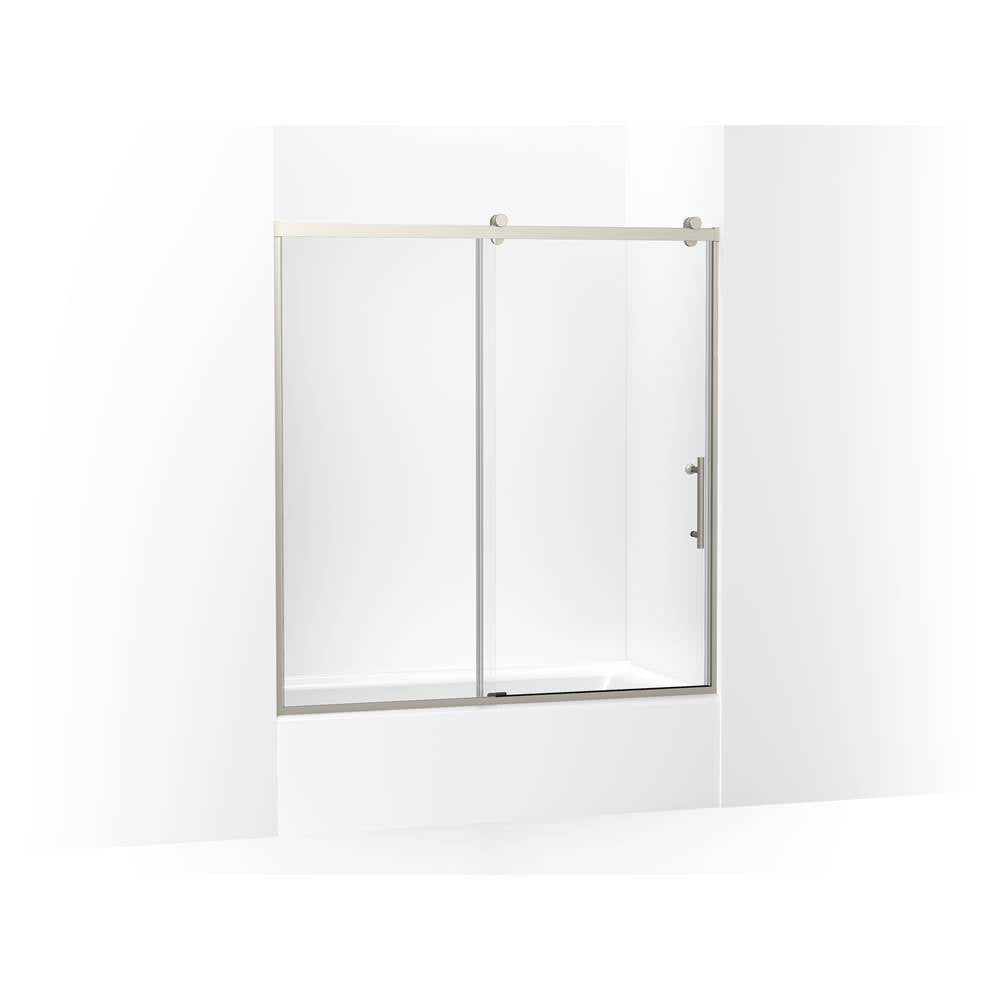 Kohler - Rely 62-1/2'' H sliding bath door with 3/8''-thick glass - Anodized Brushed Nickel