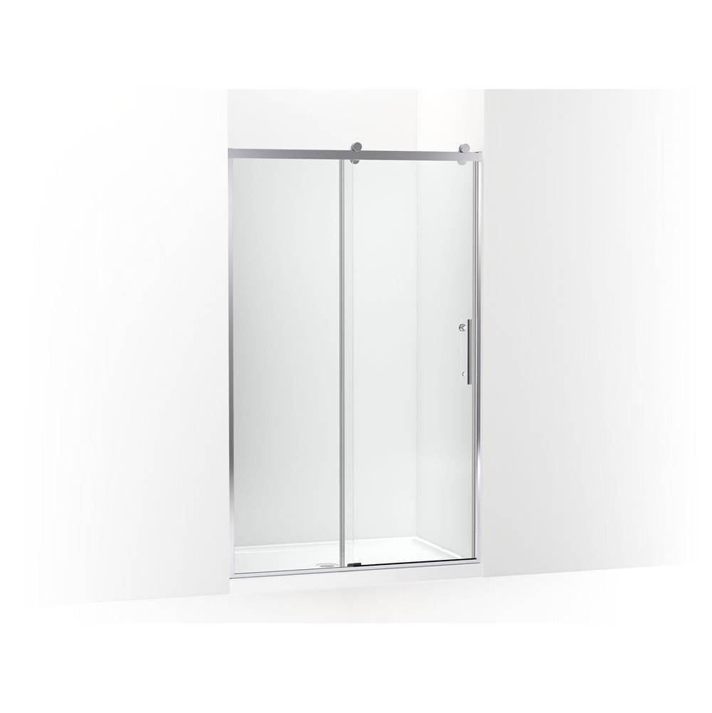 Kohler - Rely 77'' H sliding shower door with 3/8''-thick glass - Bright Polished Silver