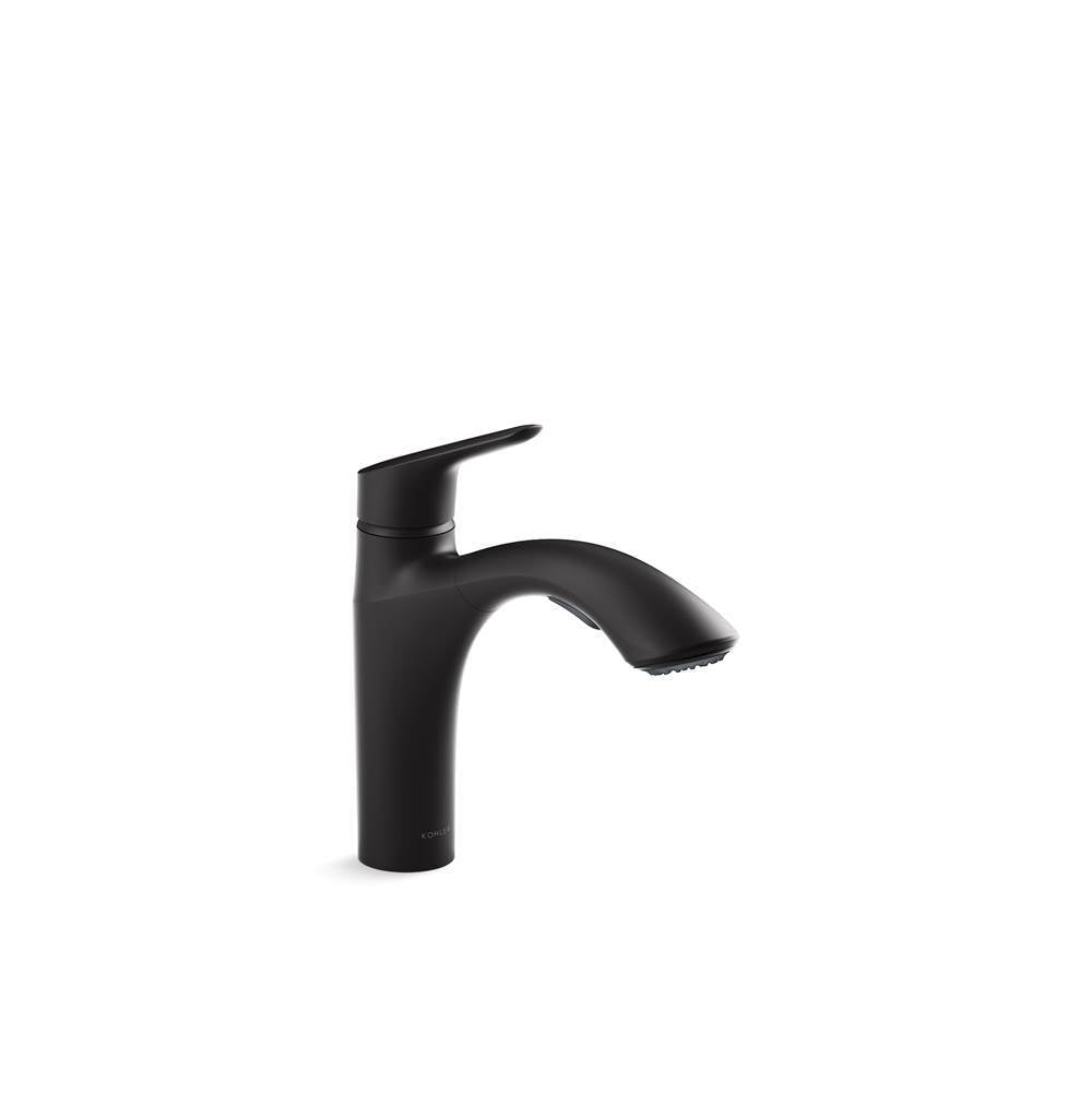 Kohler - Rival Pull-out kitchen sink faucet with two-function sprayhead - Matte Black