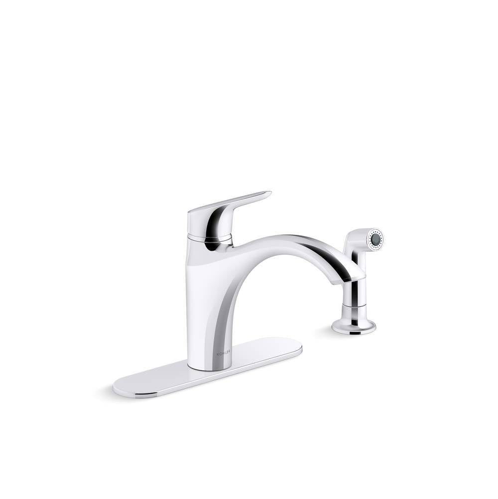 Rival Single-handle kitchen sink faucet with side sprayer