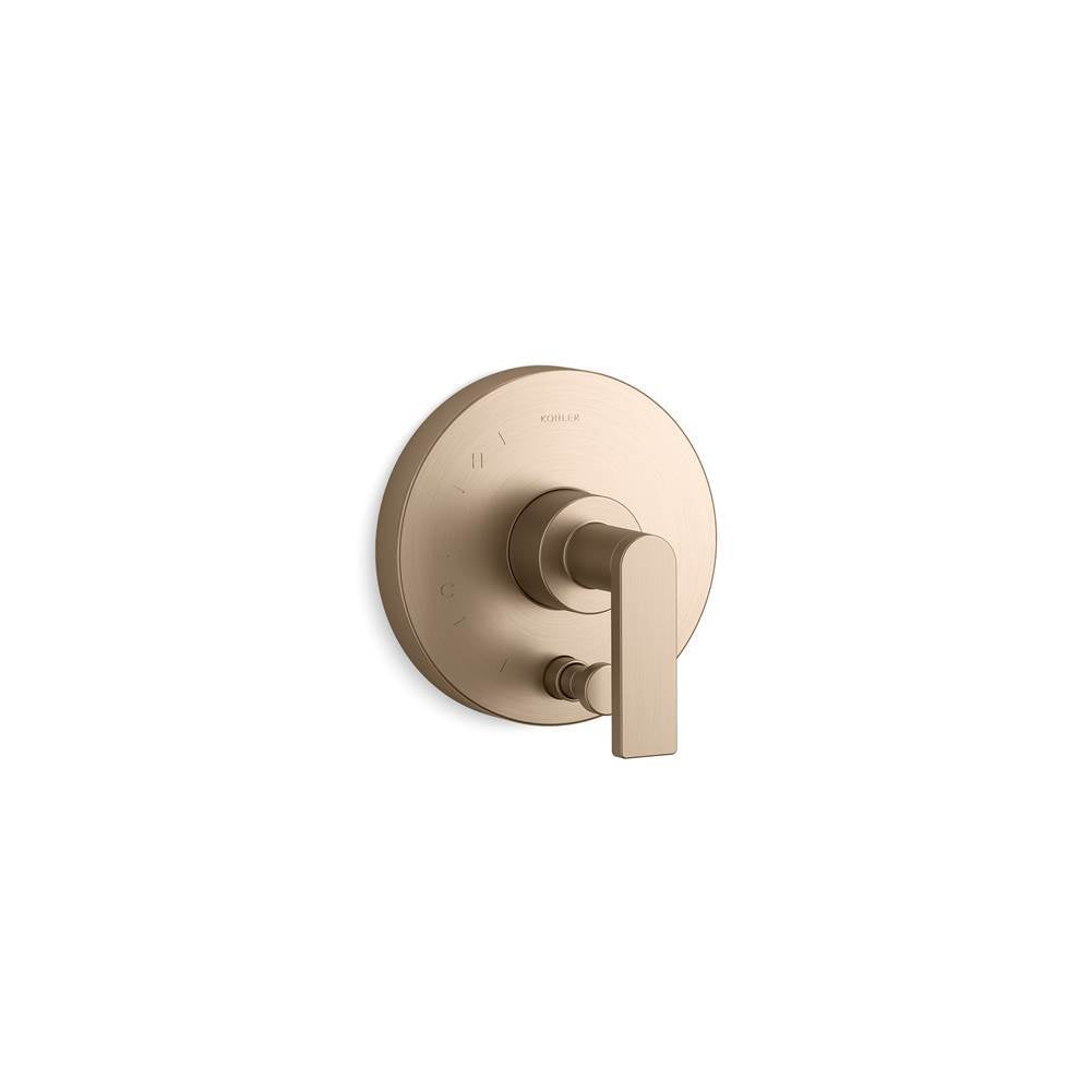 Kohler - Composed Rite-Temp valve trim with push-button diverter and lever handle - Vibrant Brushed Bronze