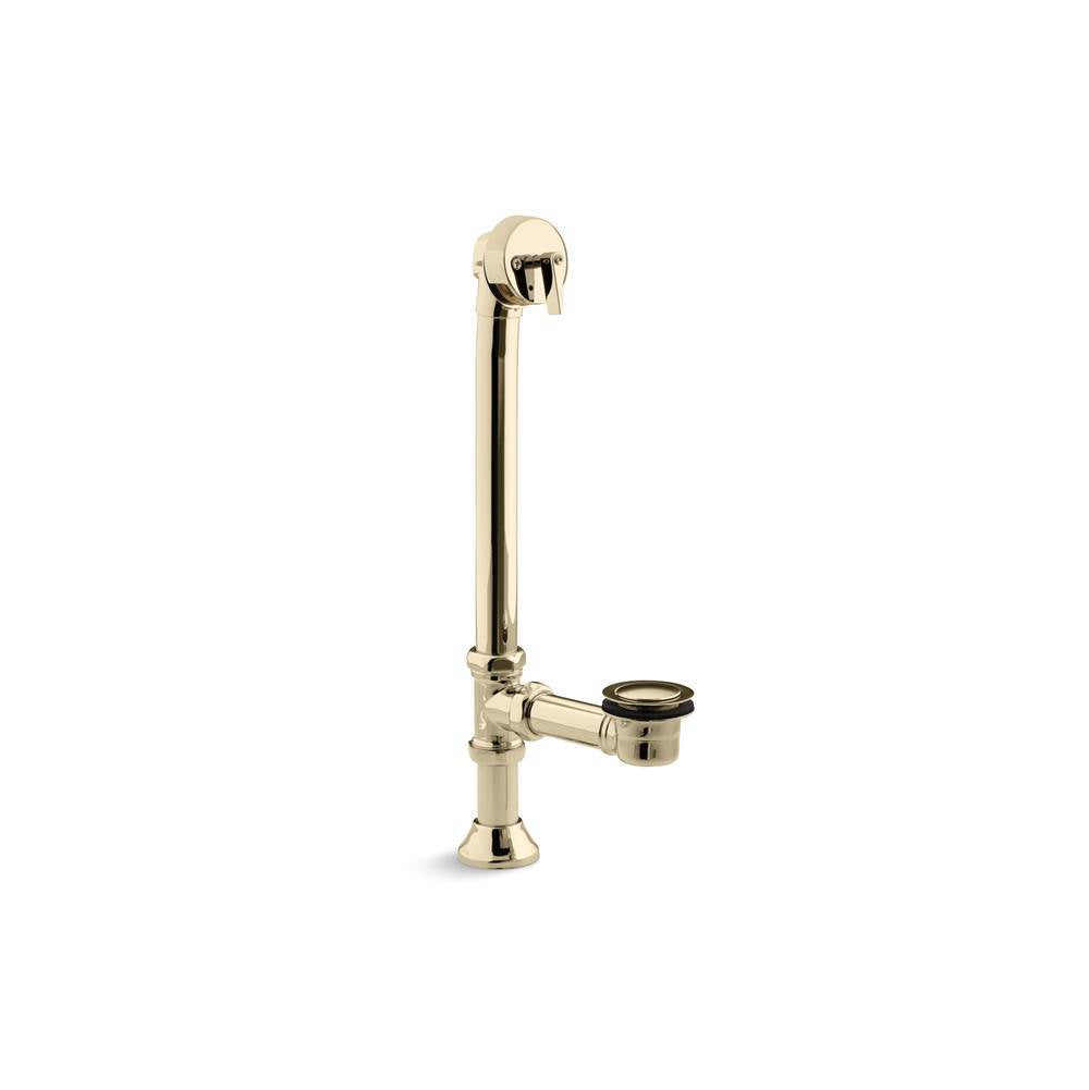 Kohler - Iron Works Decorative 1-1/2'' adjustable pop-up bath drain for 5' whirlpool with tailpiece - Vibrant French Gold