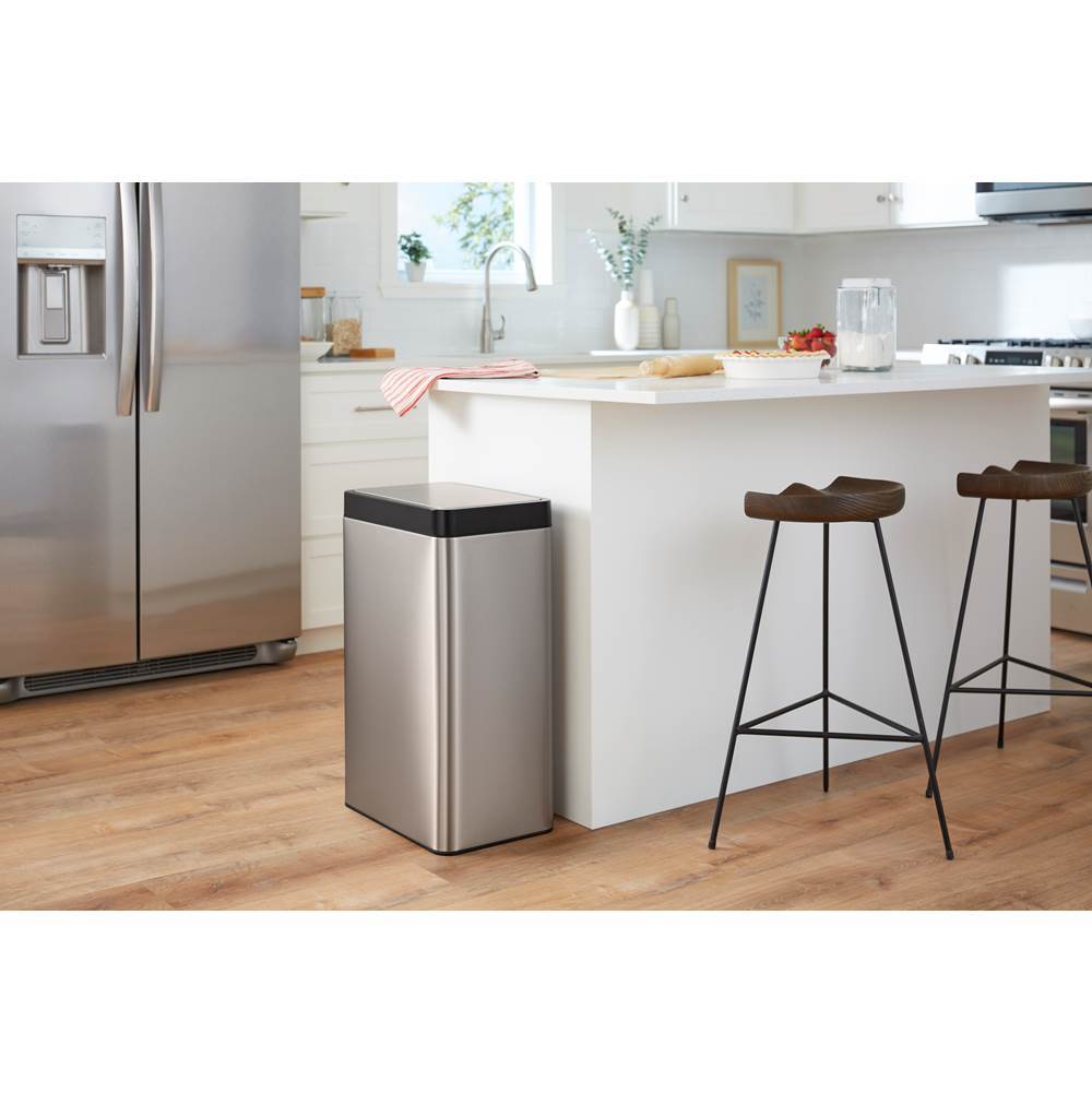 Kohler - 13-gallon touchless stainless steel trash can - Stainless Steel