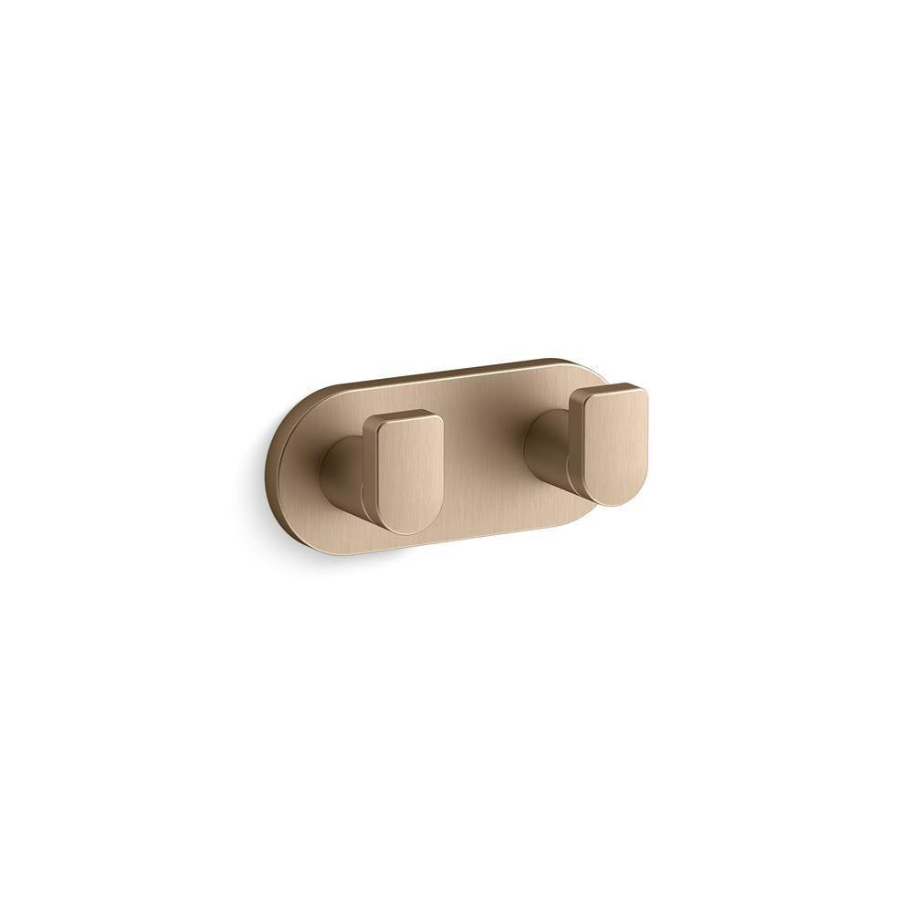 Kohler - Composed Double robe hook - Vibrant Brushed Bronze