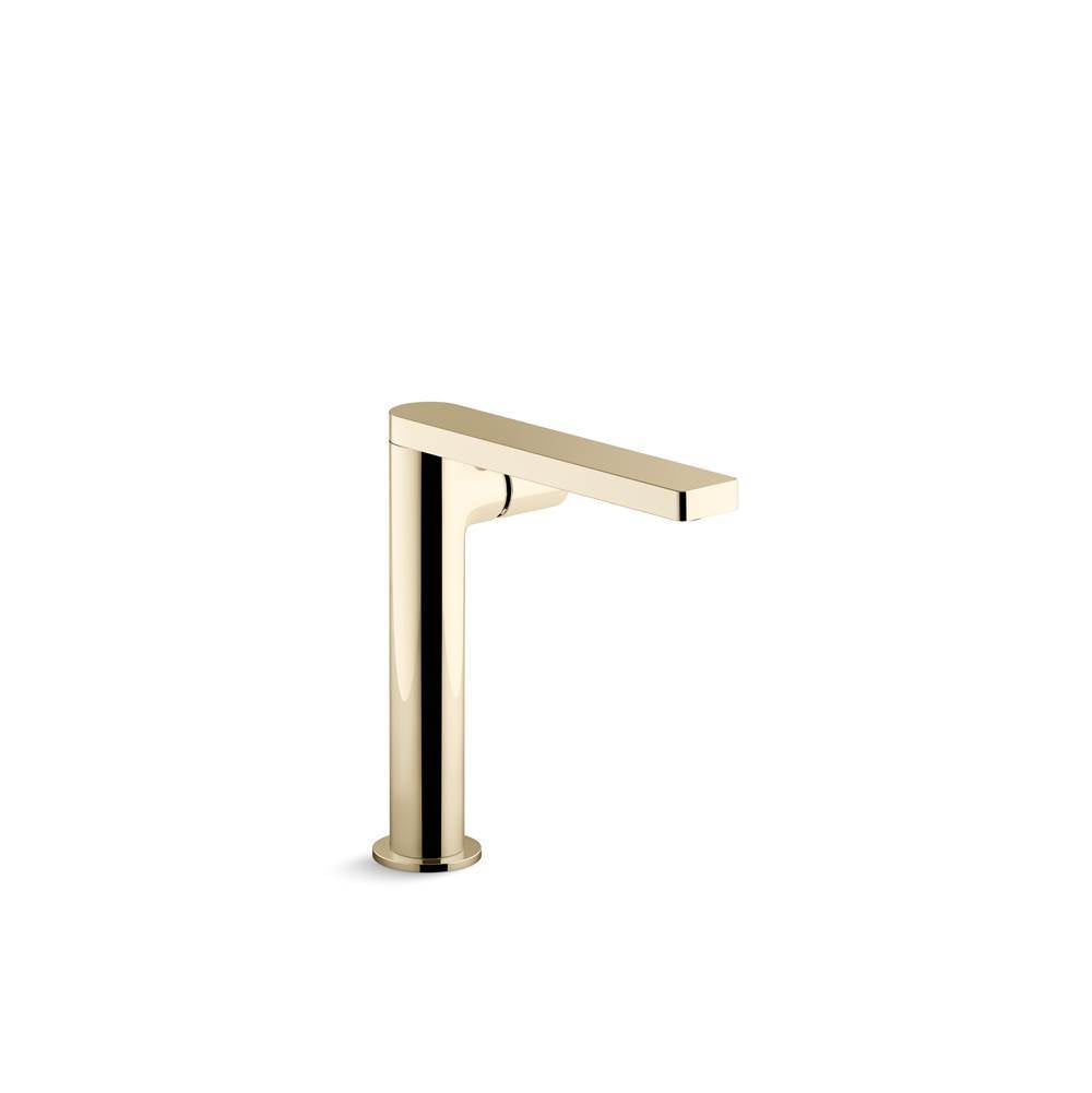 Kohler - Composed Tall single-handle bathroom sink faucet with Cylindrical handle, 1.2 gpm - Vibrant French Gold