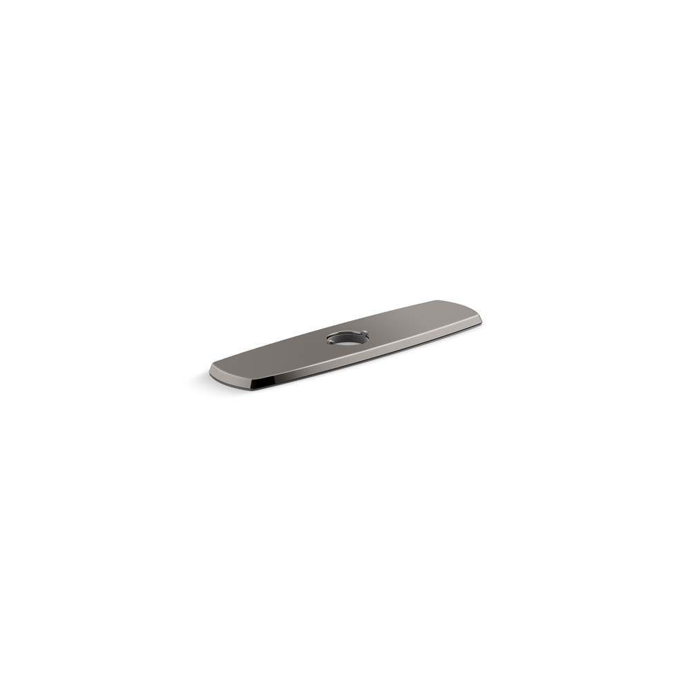 Kohler - Graze Three-hole kitchen faucet escutcheon - Vibrant Titanium
