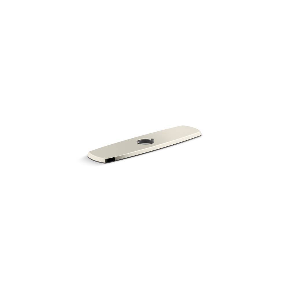 Kohler - Graze Three-hole kitchen faucet escutcheon - Vibrant Polished Nickel