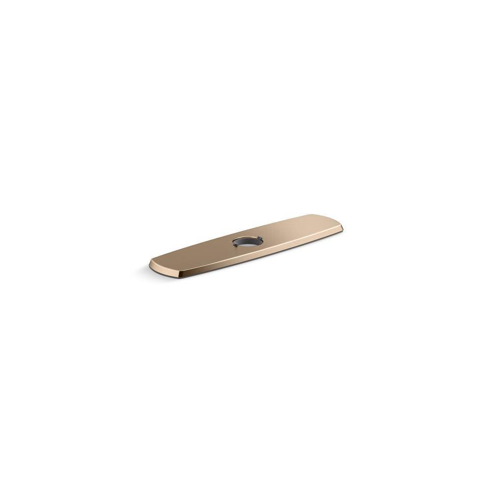 Kohler - Graze Three-hole kitchen faucet escutcheon - Vibrant Brushed Bronze