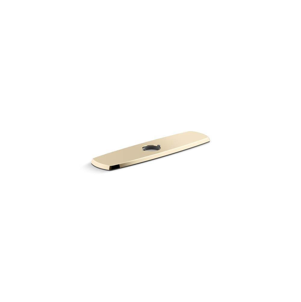 Kohler - Graze Three-hole kitchen faucet escutcheon - Vibrant French Gold