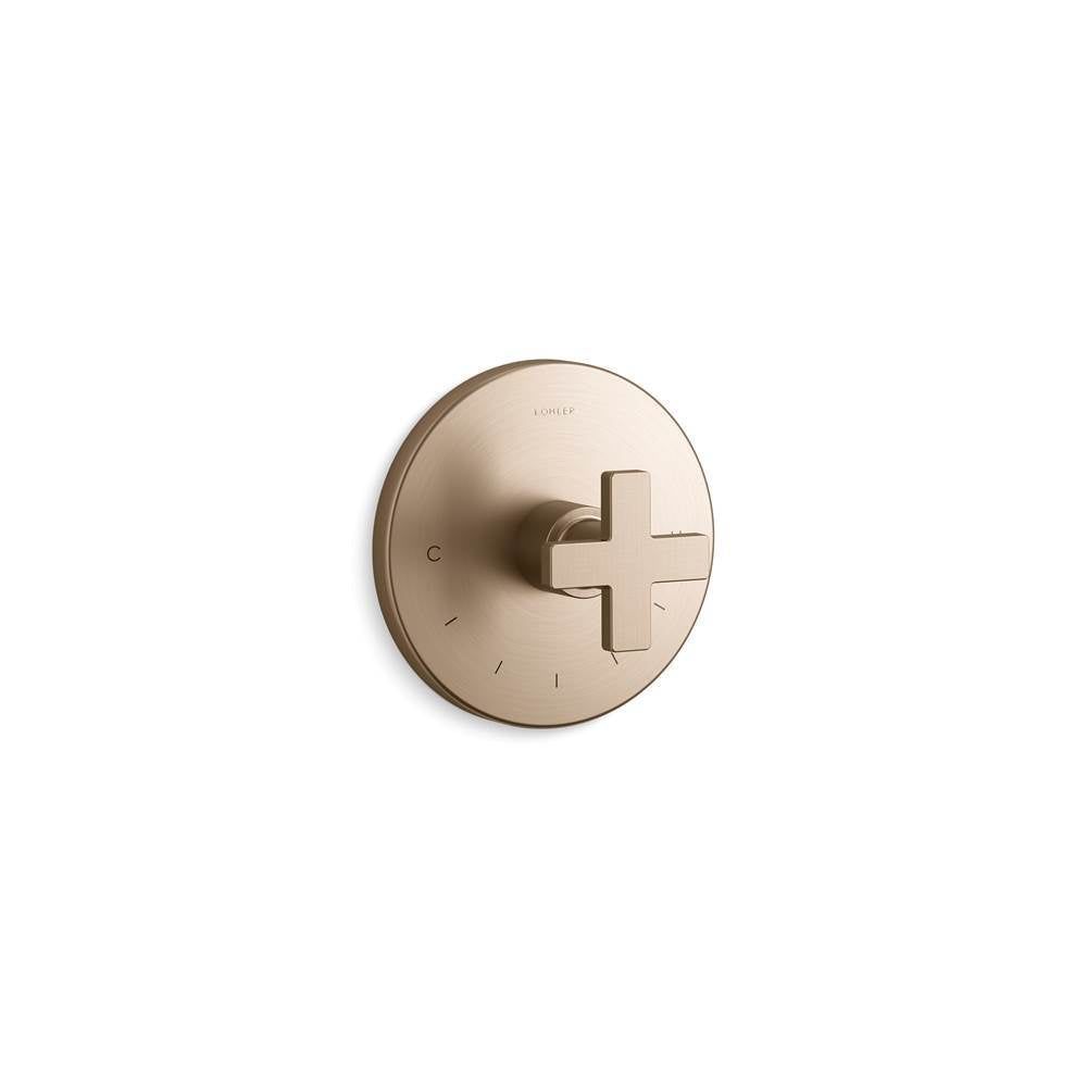 Kohler - Composed MasterShower temperature control valve trim with cross handle - Vibrant Brushed Bronze