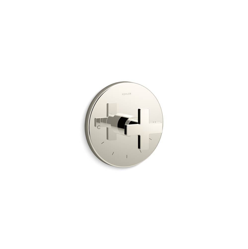 Kohler - Composed MasterShower temperature control valve trim with cross handle - Vibrant Polished Nickel