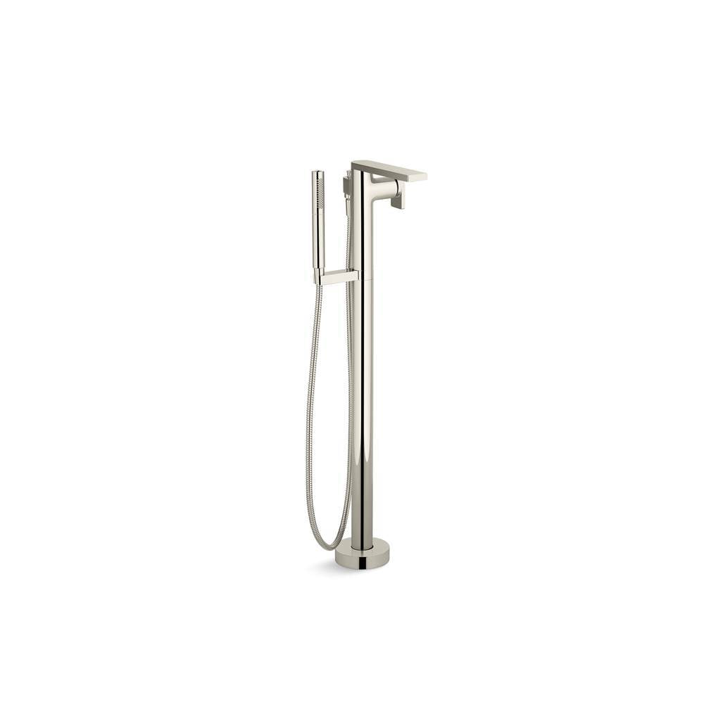 Kohler - Composed Floor-mount bath filler trim with handshower - Vibrant Polished Nickel