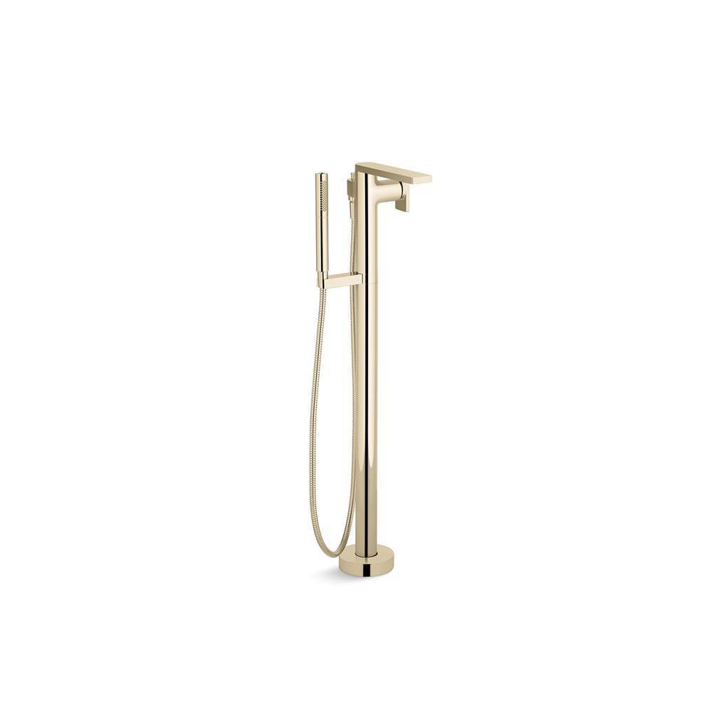 Kohler - Composed Floor-mount bath filler trim with handshower - Vibrant French Gold