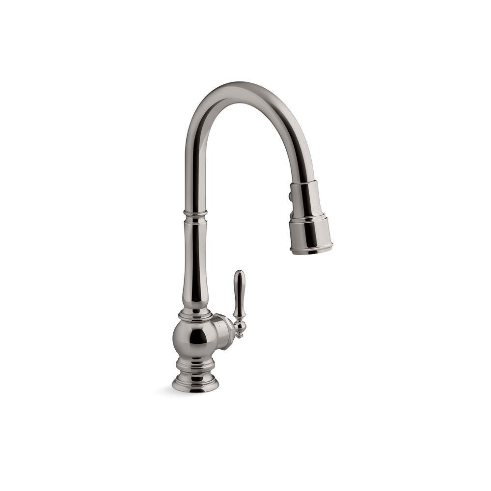 Kohler - Artifacts Touchless pull-down kitchen sink faucet with three-function sprayhead - Vibrant Titanium
