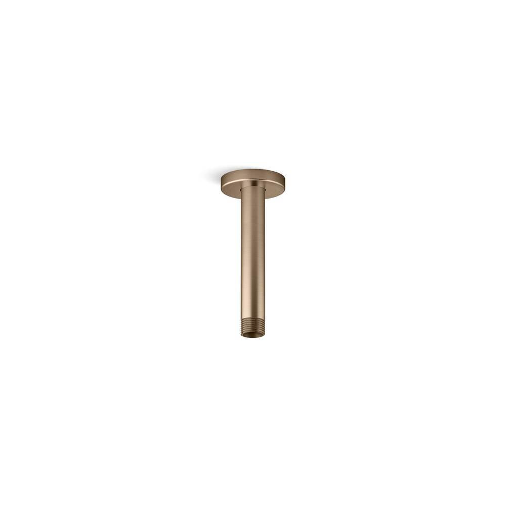 Statement 6'' ceiling-mount single-function rainhead arm and flange