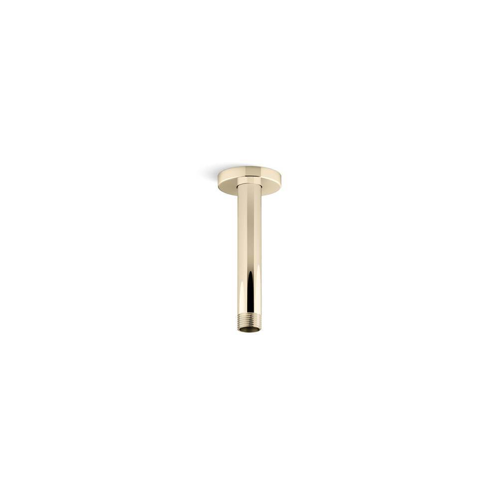 Statement 6'' ceiling-mount single-function rainhead arm and flange