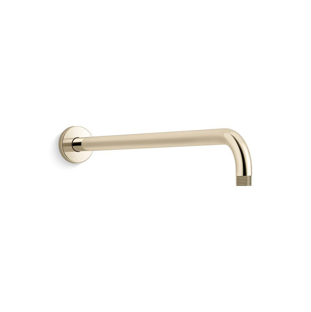 Statement 19'' wall-mount single-function rainhead arm and flange