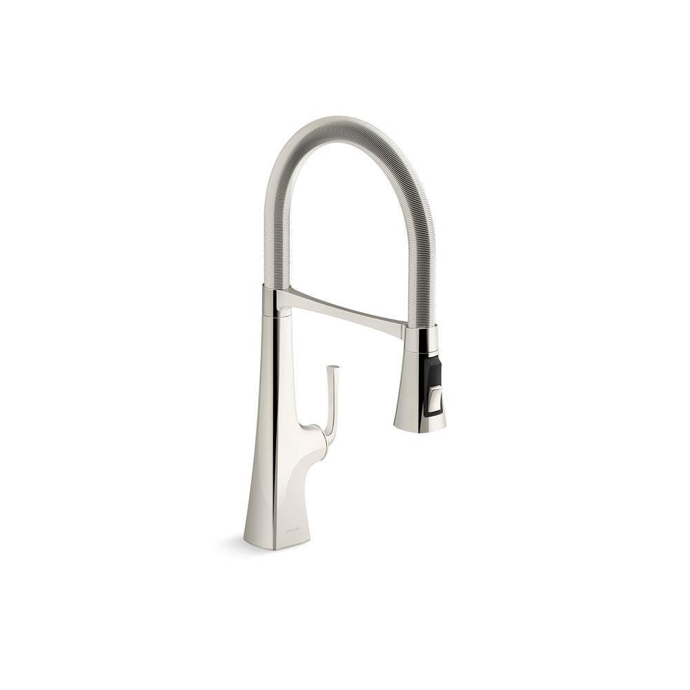Kohler - Graze Semi-professional kitchen sink faucet with three-function sprayhead - Vibrant Polished Nickel