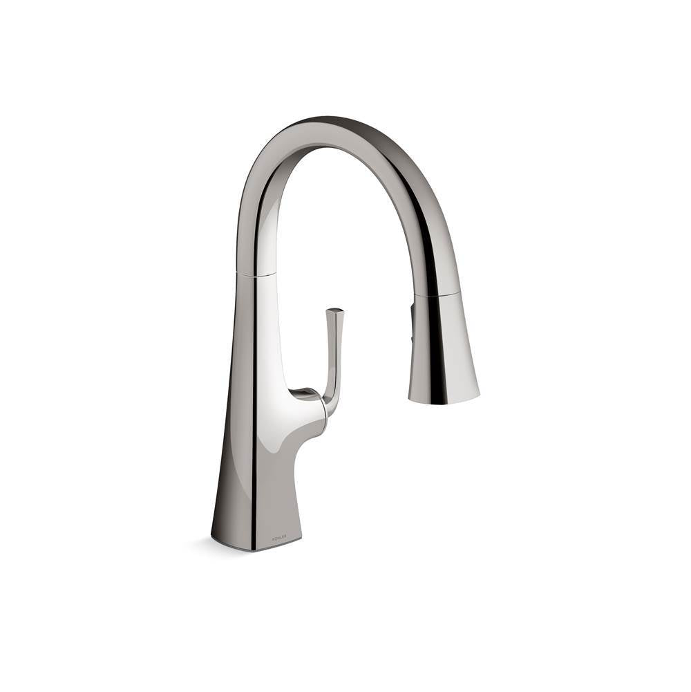 Kohler - Graze Pull-down kitchen sink faucet with three-function sprayhead - Vibrant Titanium