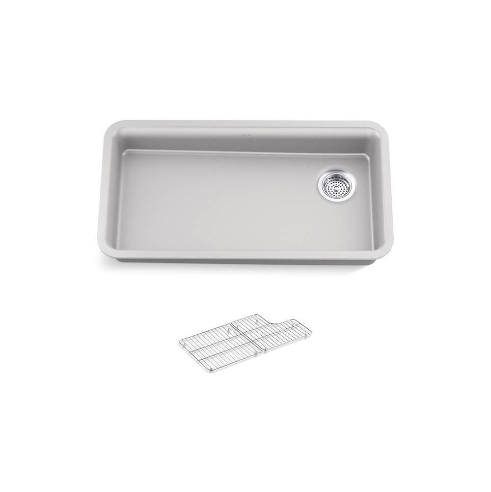 Kohler - Cairn 33'' undermount single-bowl kitchen sink - Matte Grey