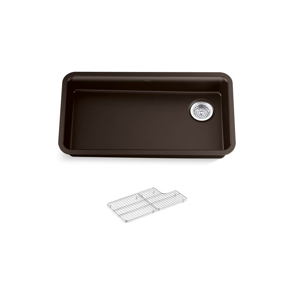 Kohler - Cairn 33'' undermount single-bowl kitchen sink - Matte Brown
