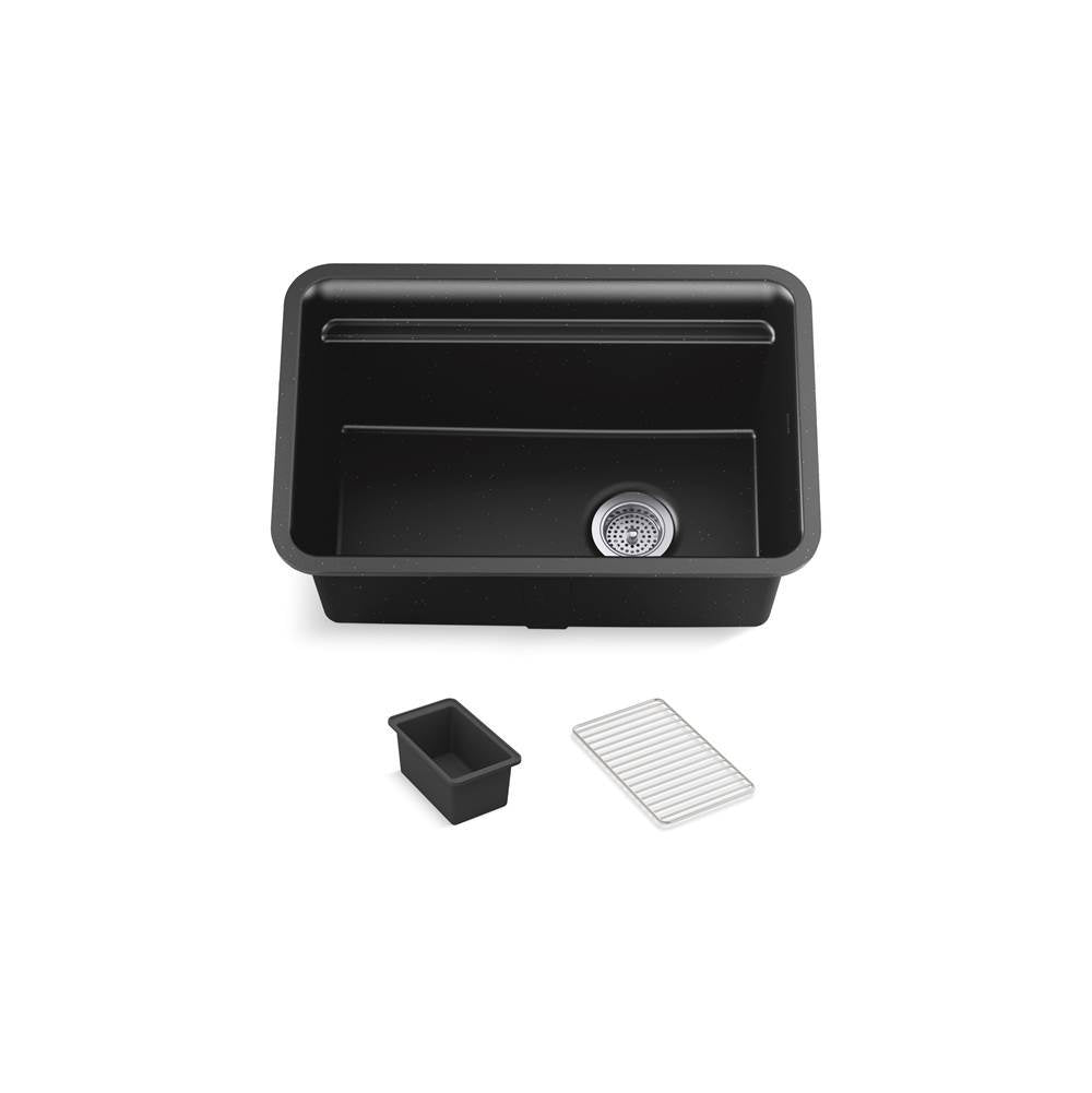 Kohler - Cairn 27-1/2'' undermount single-bowl utility sink - Matte Graphite