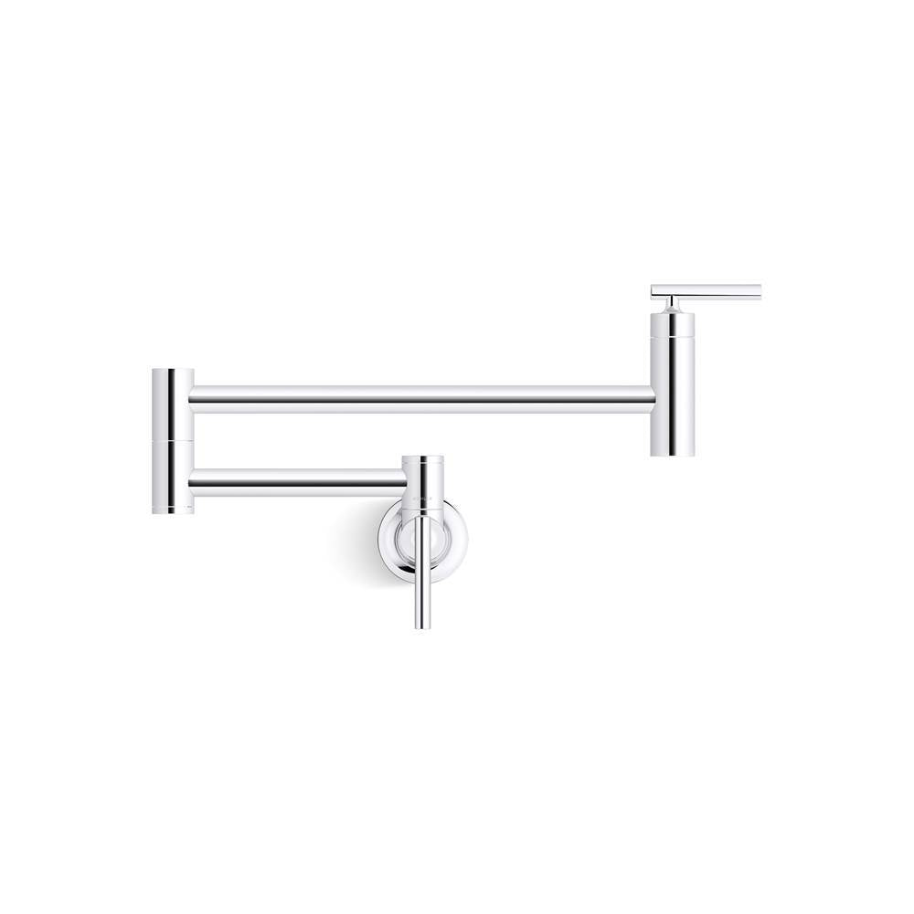 Wall-mount pot filler