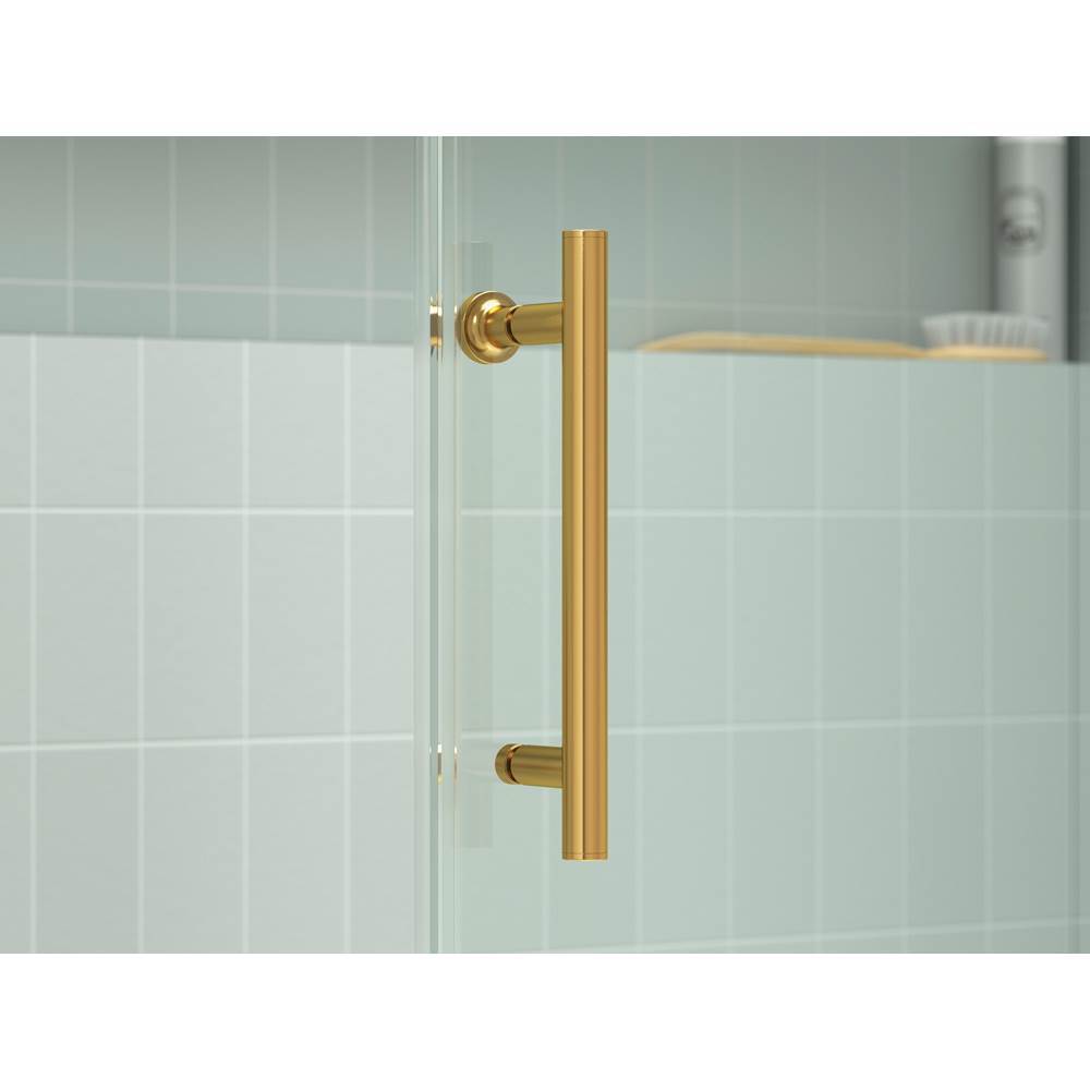Rely 77'' H sliding shower door with 3/8''-thick glass