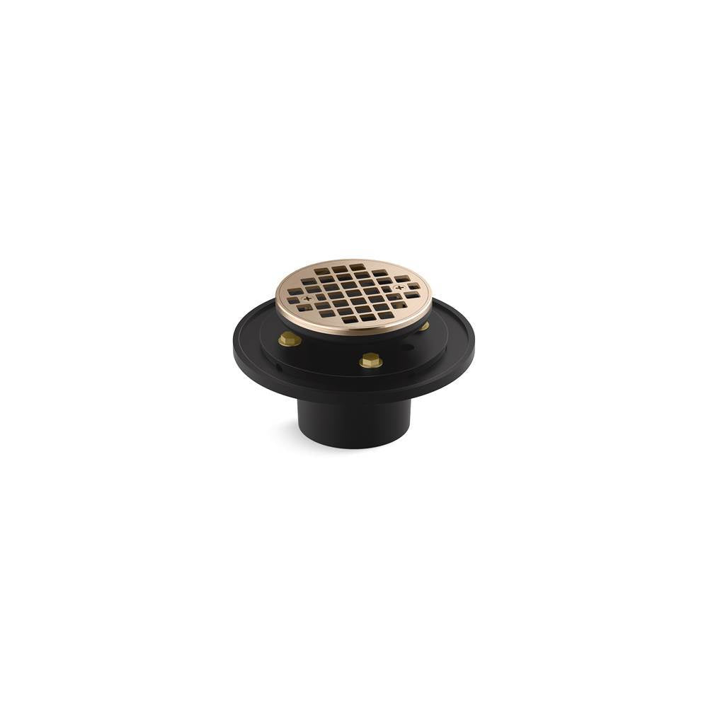Kohler - Clearflo Round brass tile-in shower drain - Vibrant Brushed Bronze