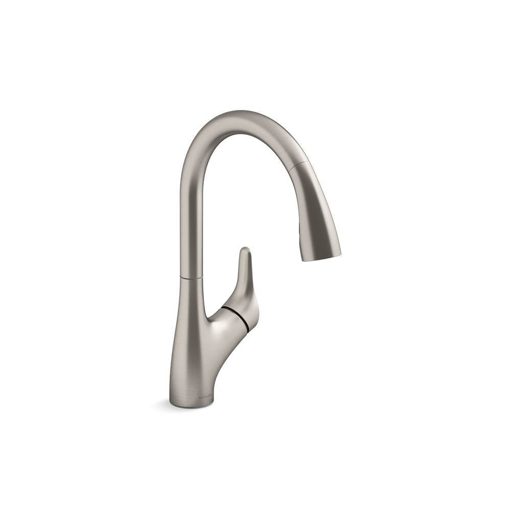 Kohler - Rival Pull-down kitchen sink faucet with two-function sprayhead - Vibrant Stainless