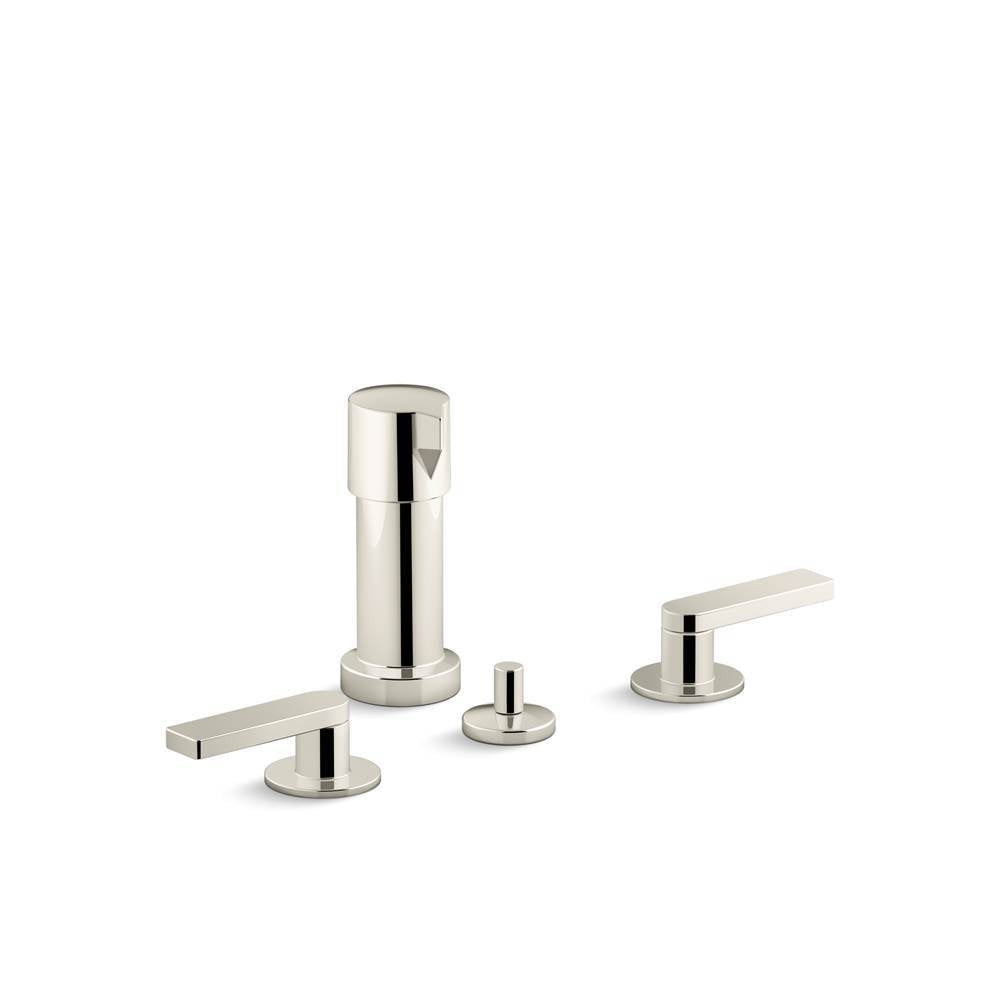 Kohler - Composed Widespread bidet faucet with lever handles - Vibrant Polished Nickel
