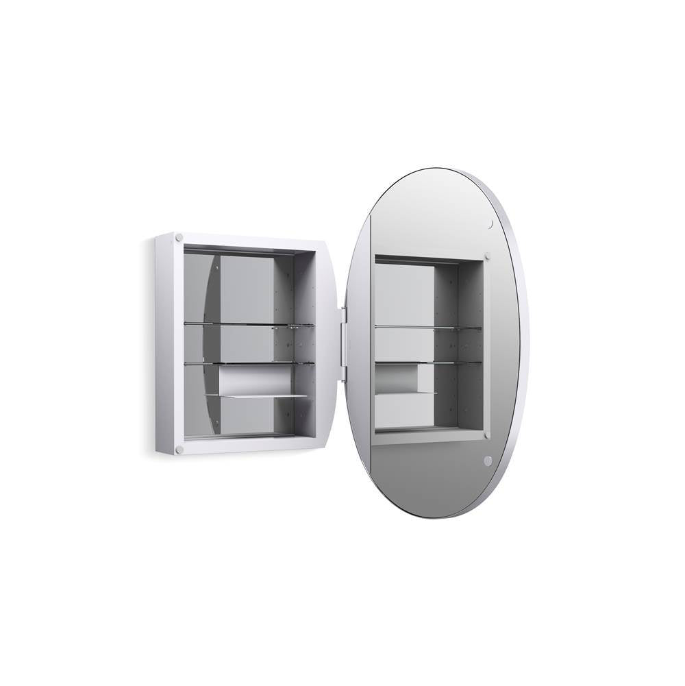 Verdera 24'' x 34'' oval framed medicine cabinet