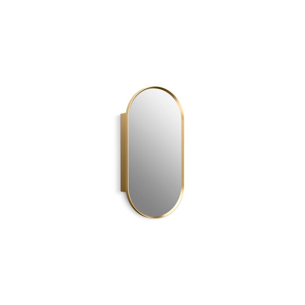 Kohler - Verdera 15'' x 30'' capsule framed medicine cabinet - Moderne Brushed Gold